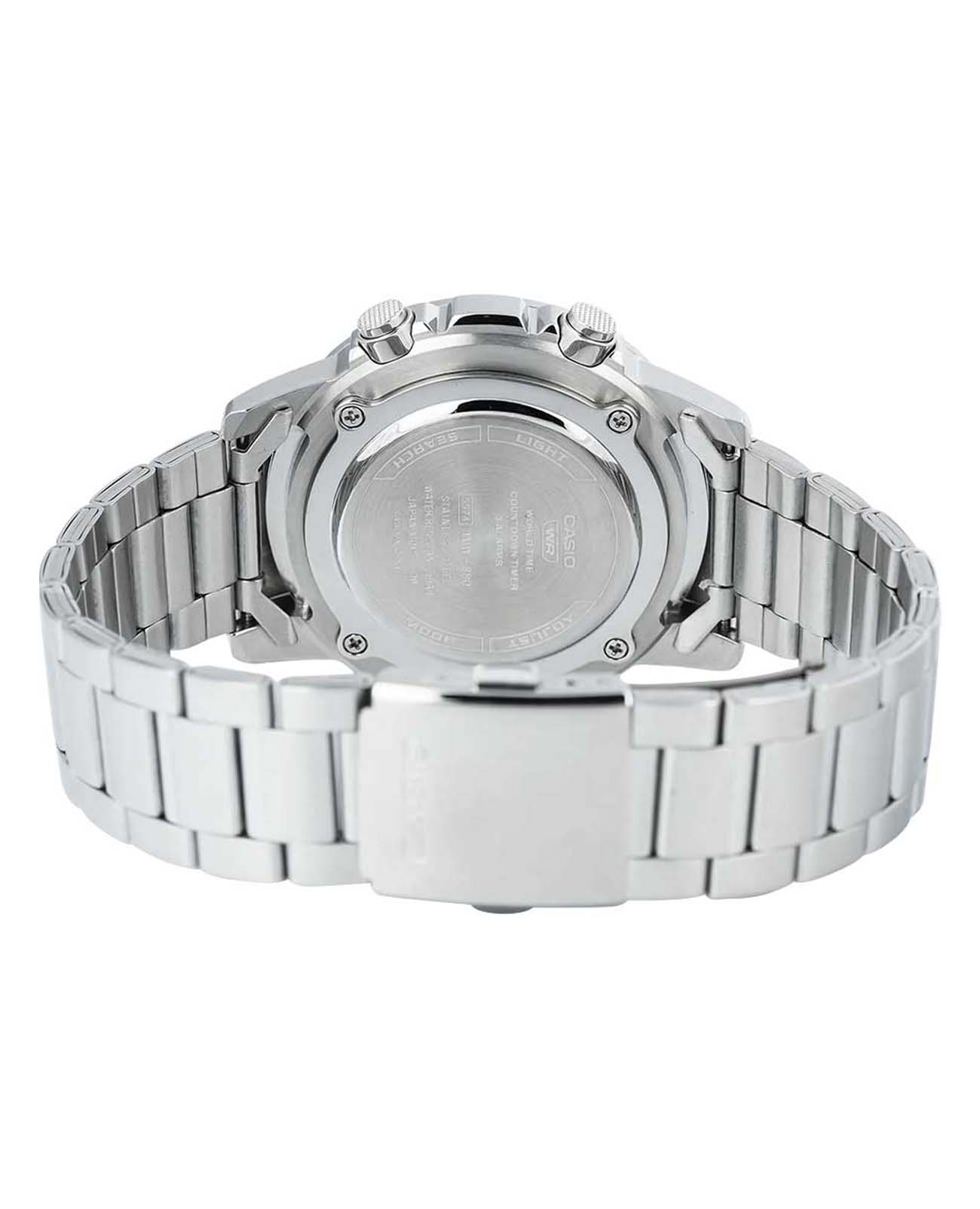 Casio Casio Collection AMW-880D-9AVDF (AMW-880D-9A), collection япония мужские часы на браслете нержавеющая сталь боковой вид