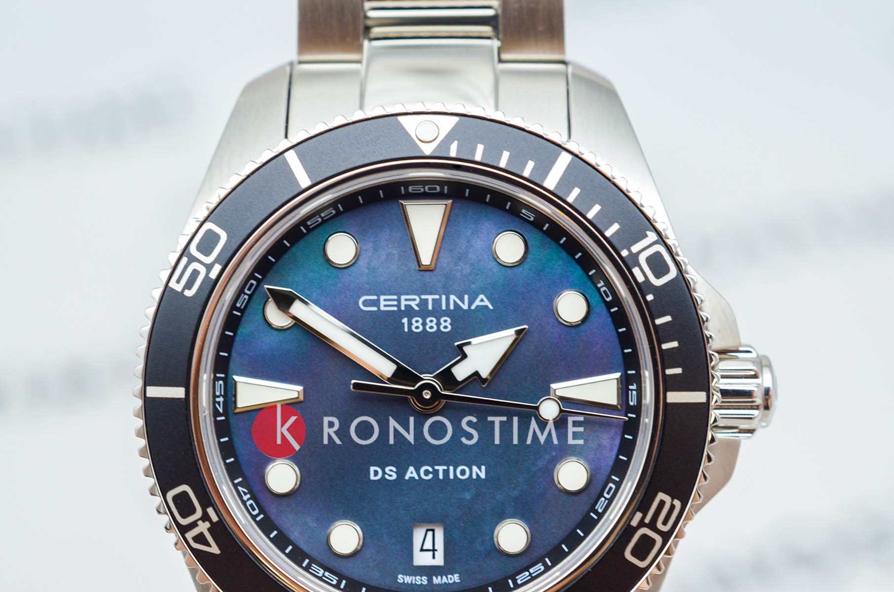 Certina Certina DS Action Lady C048.210.11.121.00,  швейцария женские часы на браслете нержавеющая сталь боковой вид