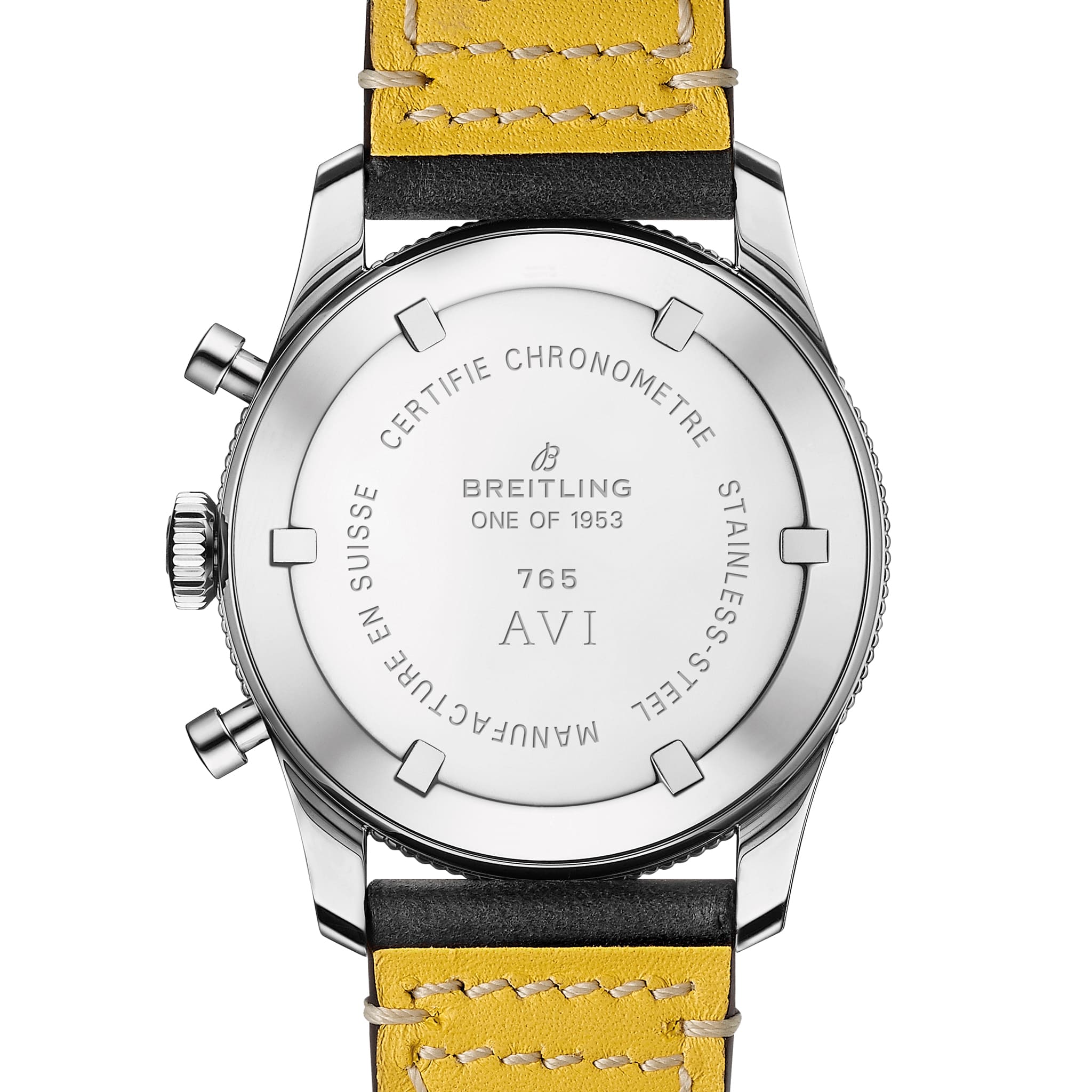 Оригинальные часы Breitling Breitling AVI REF. 765 1953 Re-Edition AB0920131B1X1 механические калибр механизма мануфактурный механизм breitling caliber b09 общий вид