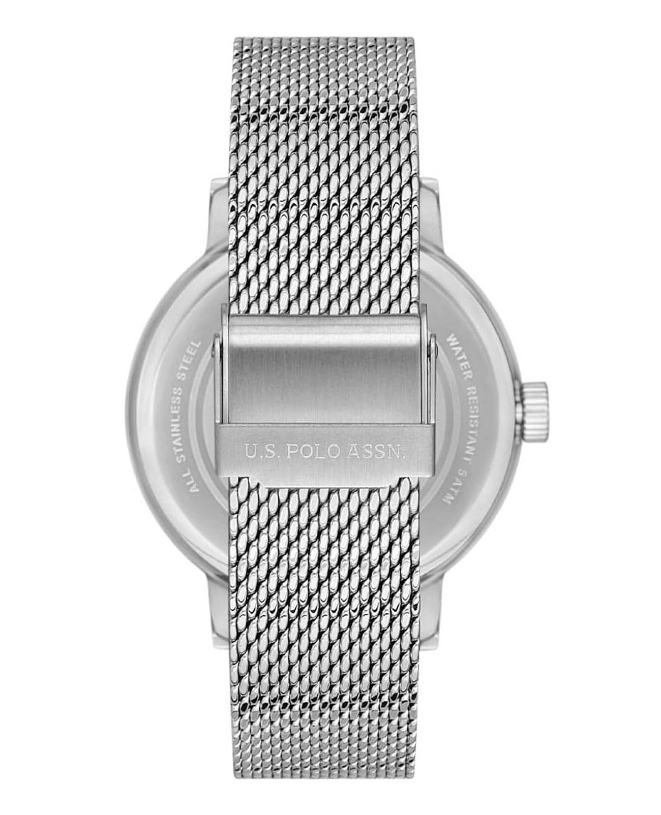 U.S. Polo Assn. U.S. Polo Assn. Fundamental USPA1070-03,  сша мужские часы на браслете нержавеющая сталь боковой вид