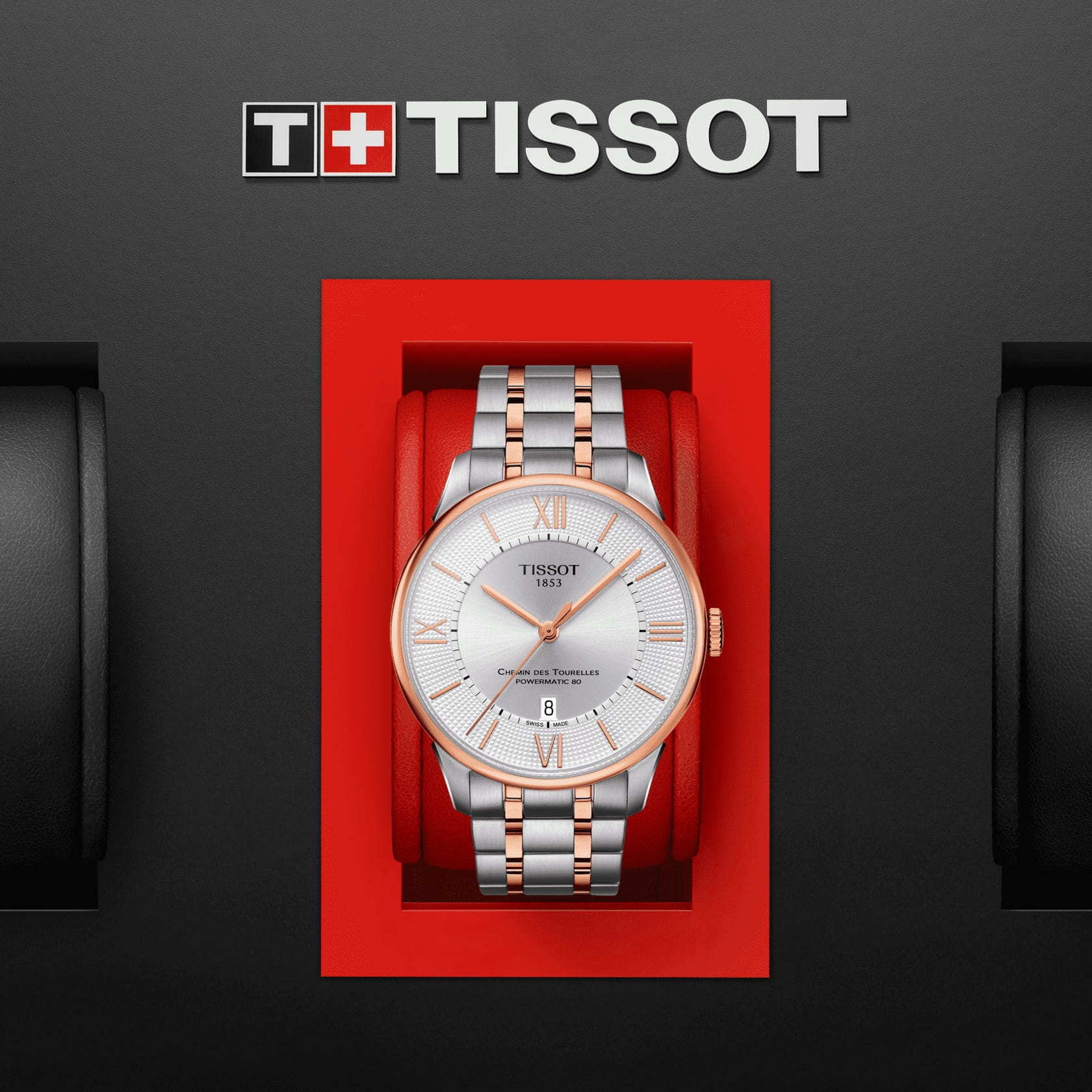 Оригинальные часы Tissot Tissot Chemin des Tourelles Powermatic 80 T099.407.22.038.02 механические калибр механизма eta c07.811 общий вид