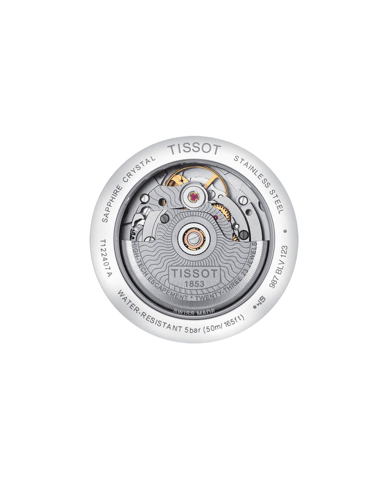 Tissot Tissot Carson Powermatic 80 T122.407.11.051.00, t-classic швейцария мужские часы на браслете нержавеющая сталь боковой вид