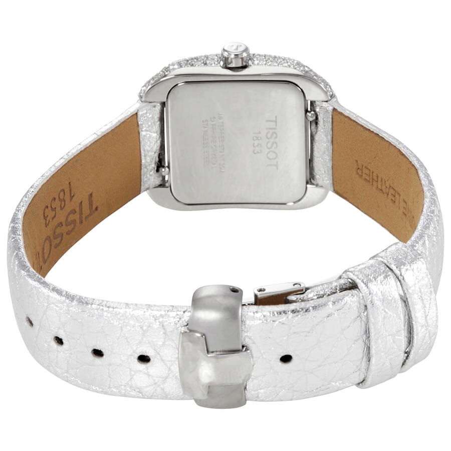 Tissot Tissot T-Lady T02.1.475.82, t-lady швейцария женские часы на браслете кожаный боковой вид