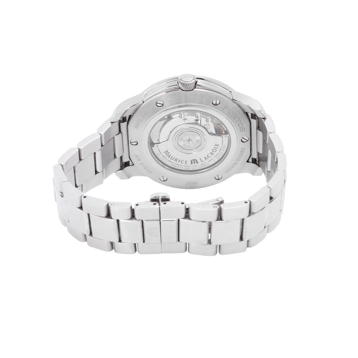 Maurice Lacroix Maurice Lacroix Pontos Day Date PT6368-SS002-130-1, pontos швейцария мужские часы на браслете нержавеющая сталь боковой вид