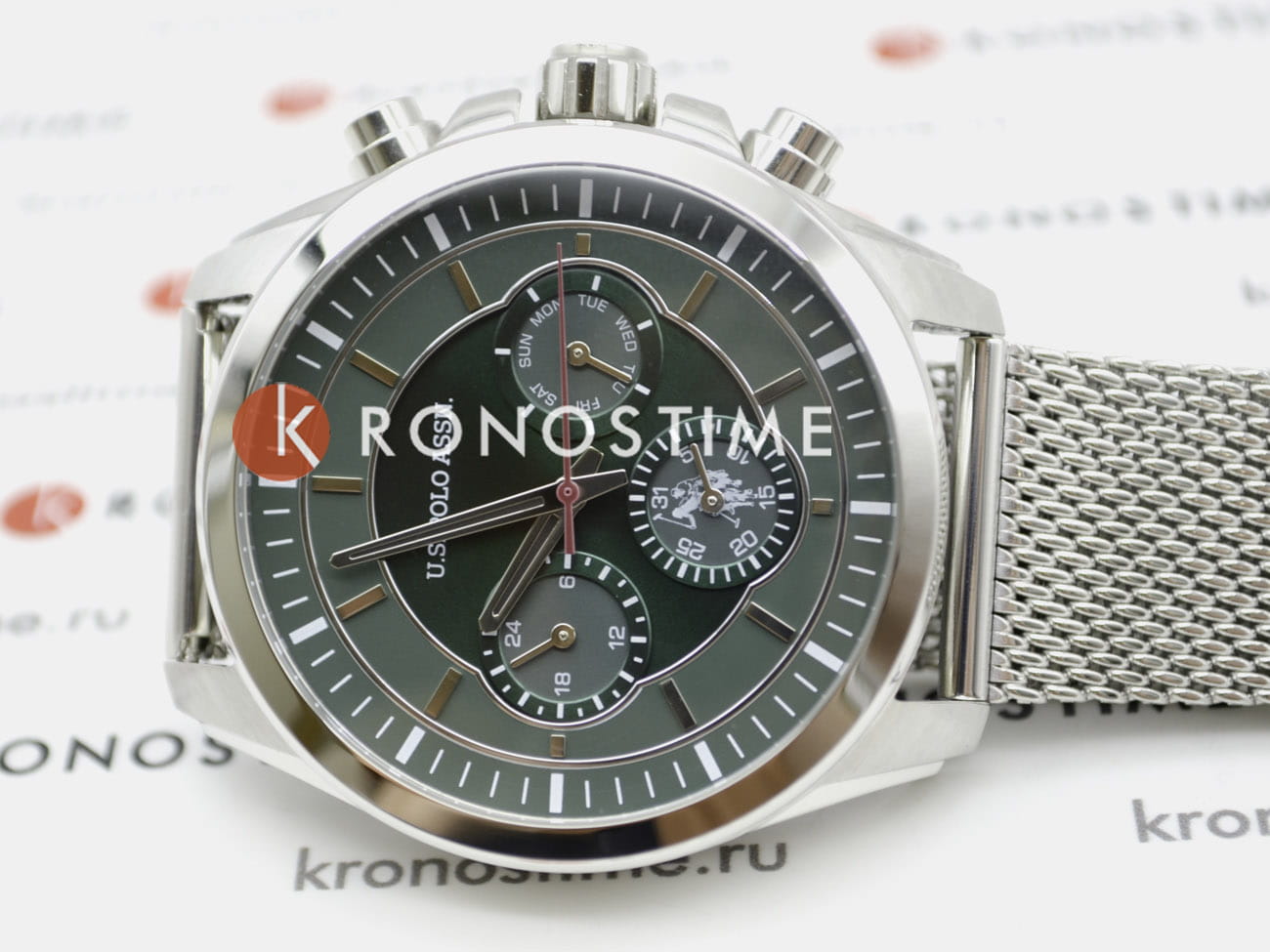 U.S. Polo Assn. U.S. Polo Assn. Crossing USPA1028-08  - задняя крышка металл сталь корпуса, сша часы