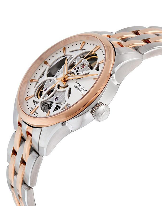 Hamilton Hamilton Jazzmaster Skeleton Lady Auto H32425251  — детали корпуса и нержавеющая сталь