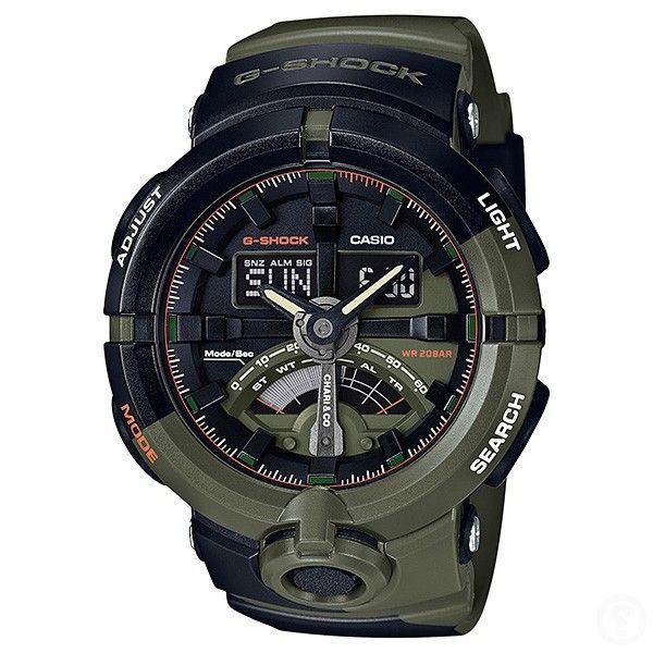 Casio Casio G-Shock GA-500K-3A GA GA-500K-3A электронные мужские часы черный циферблат, браслет полимер — вид спереди