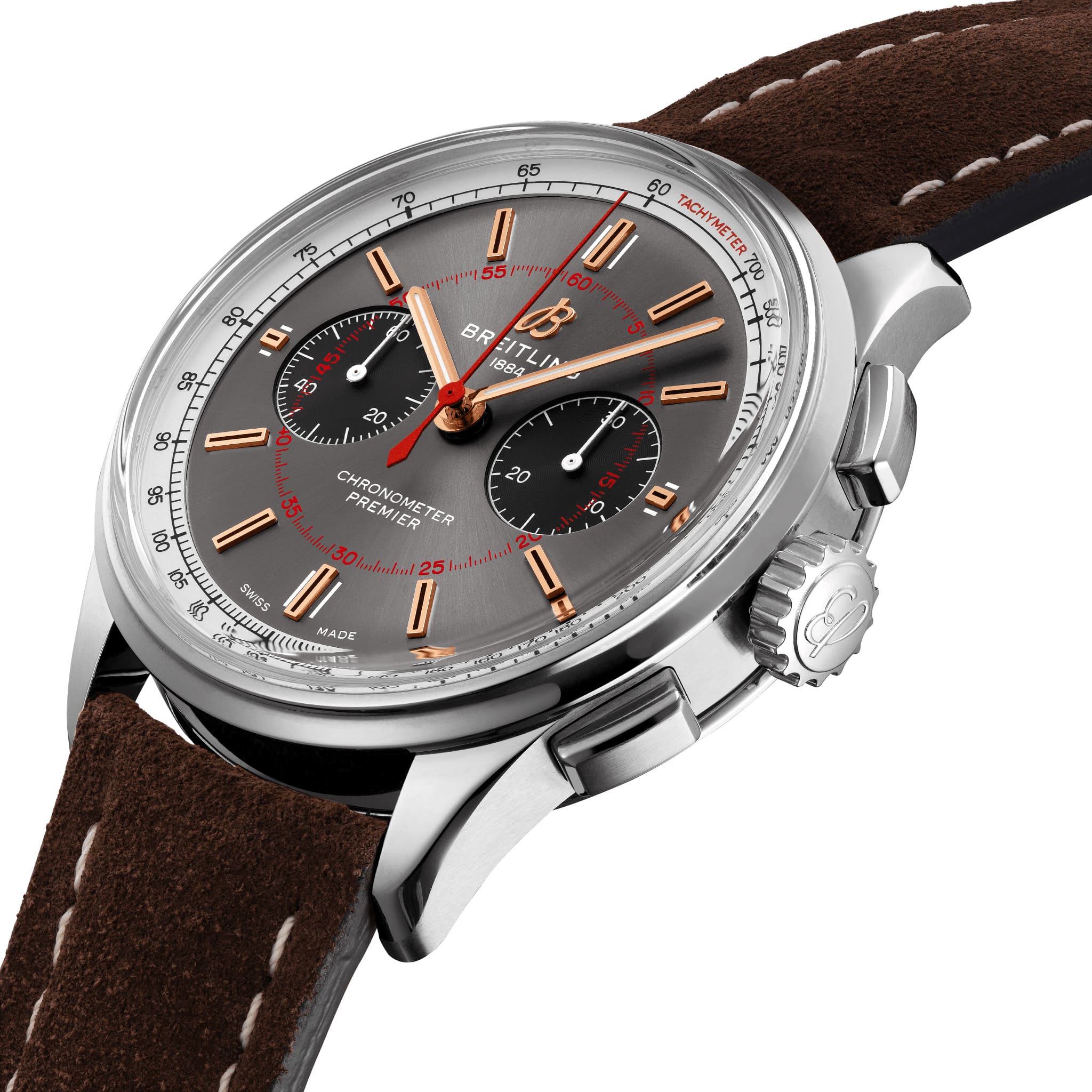 Breitling Breitling Premier B01 Chronograph 42 Wheels and Waves Limited Edition AB0118A31B1X2 , наручные мужские часы фото под углом