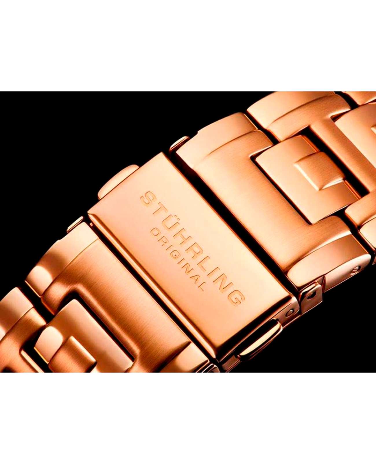 Stuhrling Stuhrling Luciano 371B.04 механические мужские часы часы крупный план золотой циферблата