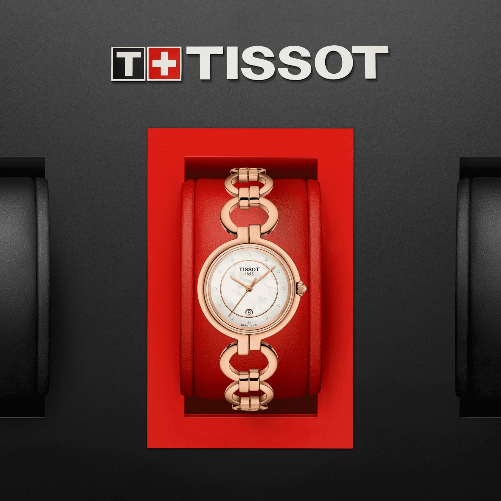 Tissot Tissot Flamingo T094.210.33.116.01 кварцевые женские часы часы крупный план перламутровый циферблата