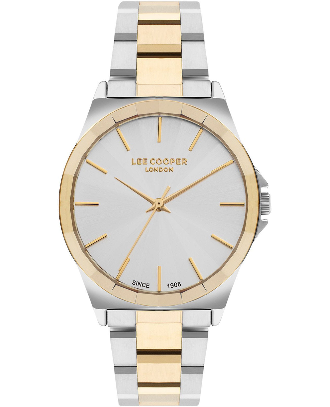 Lee Cooper Lee Cooper LC07686.230  LC07686.230 кварцевые женские часы серебристый циферблат, браслет нержавеющая сталь с ip-покрытием — вид спереди