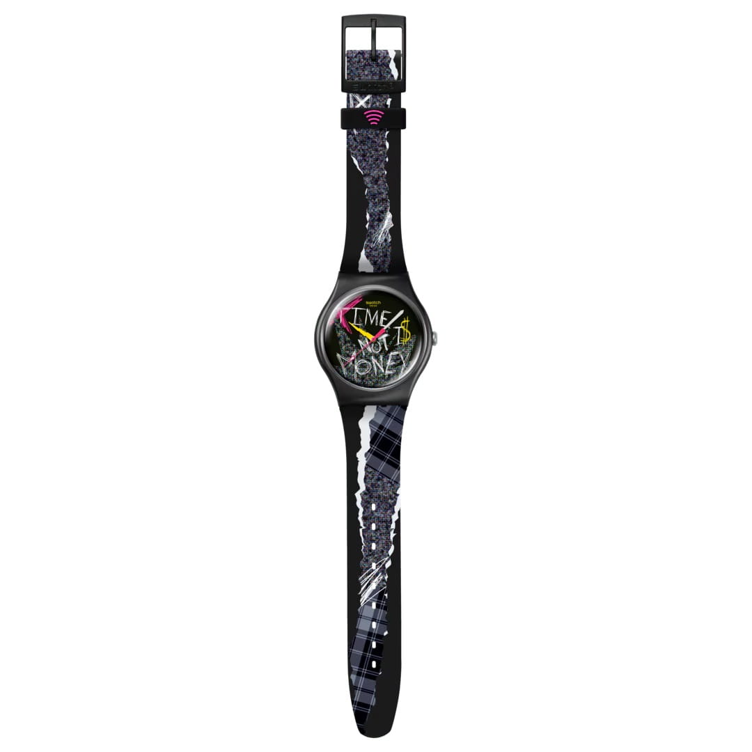 Оригинальные часы Swatch Swatch Blank Check SO32B122-5300 кварцевые калибр механизма  общий вид