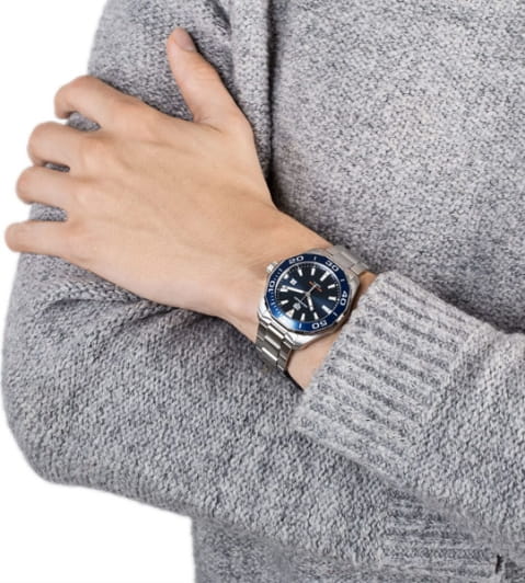 TAG Heuer TAG Heuer Aquaracer WAY101C.BA0746 мужские часы синий циферблат на запястье