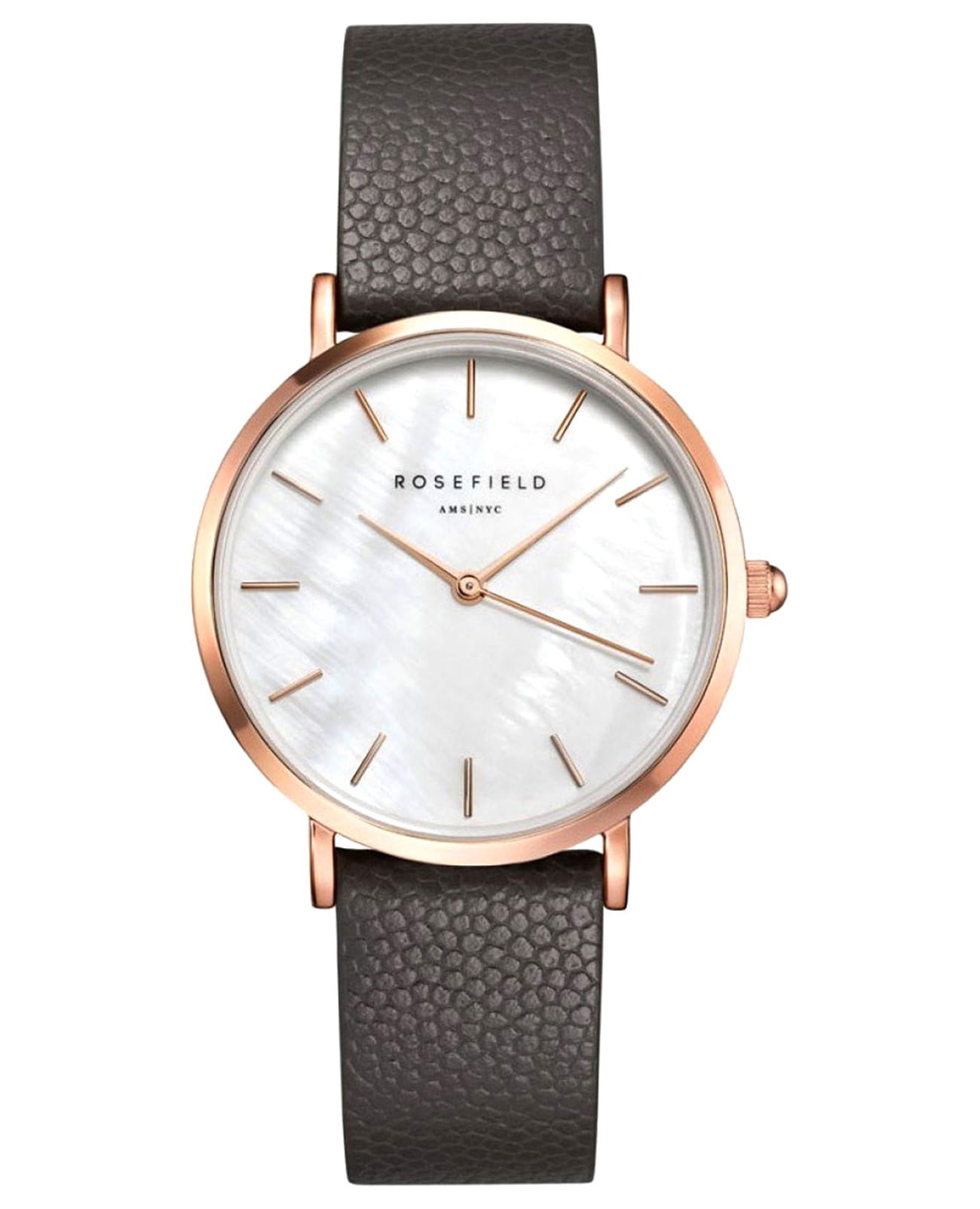 Rosefield Rosefield Upper East Side UWGCSR-U29  UWGCSR-U29 кварцевые женские часы перламутровый циферблат, браслет кожаный — вид спереди