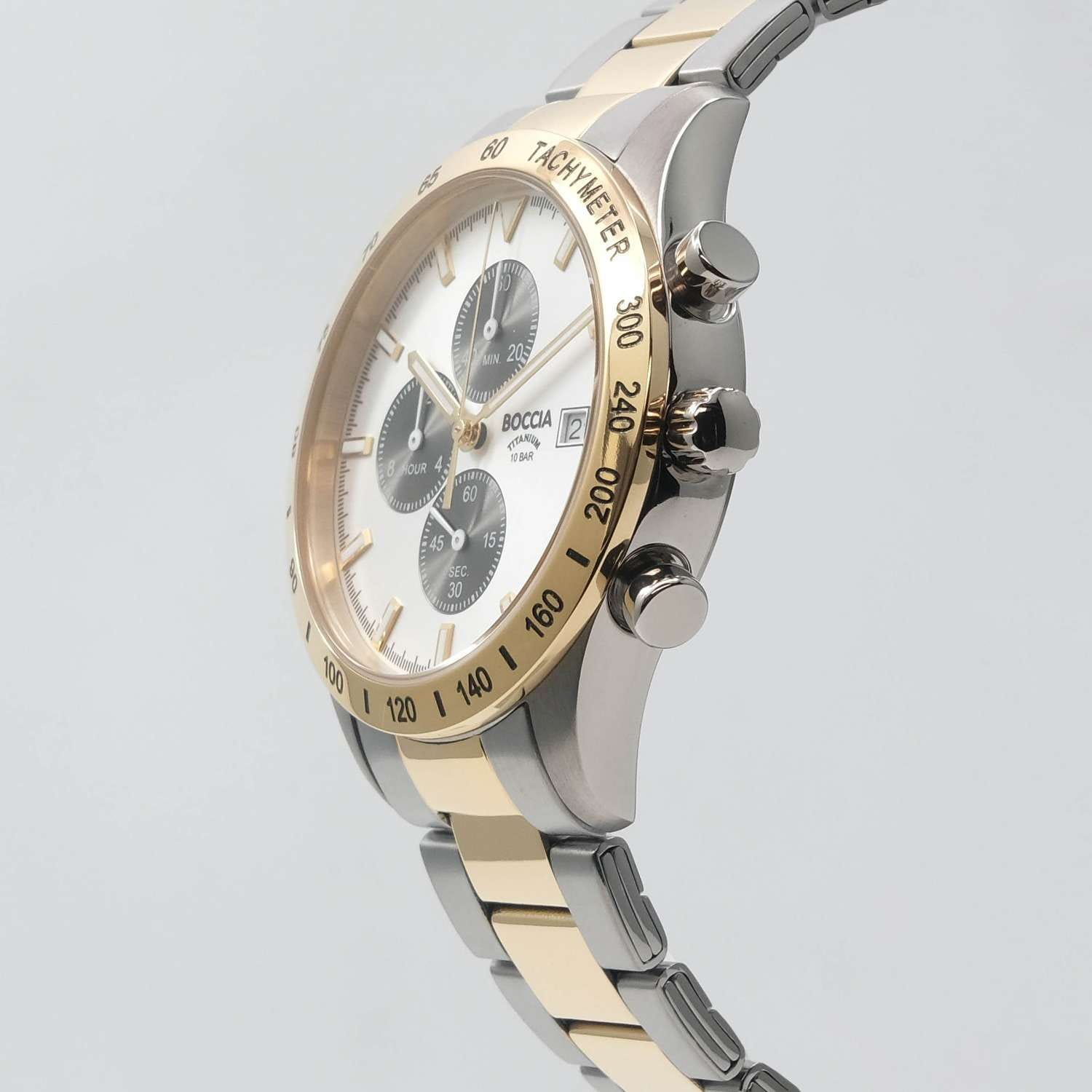 Boccia Titanium Boccia Titanium 3739-04,  германия мужские часы на браслете титановый c pvd покрытием боковой вид