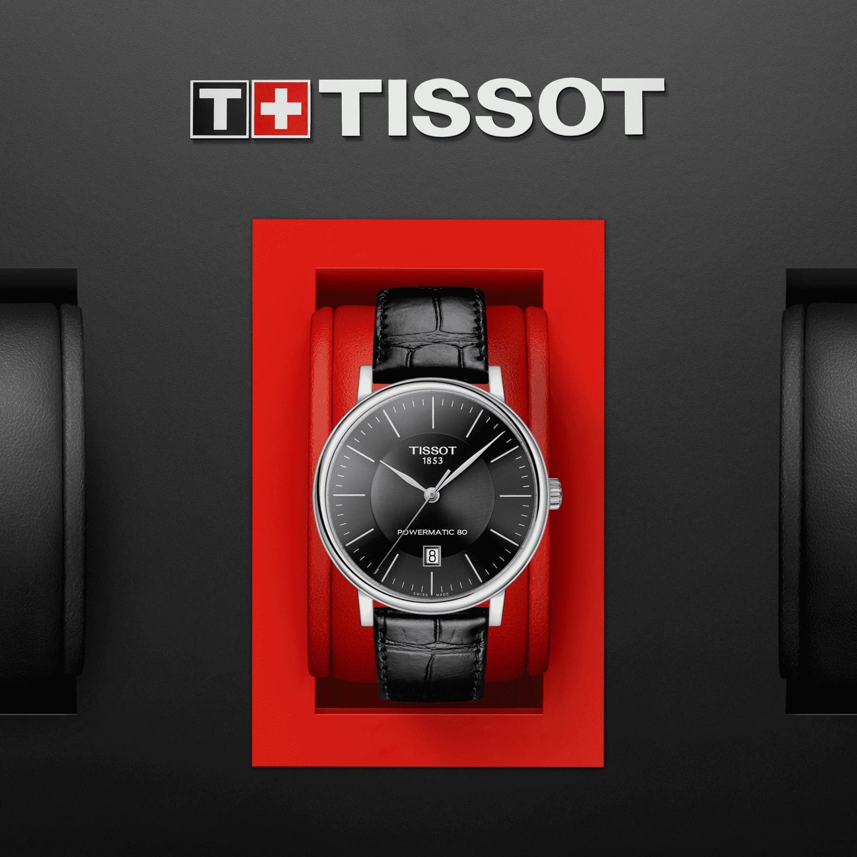 Оригинальные часы Tissot Tissot Carson Powermatic 80 T122.407.16.051.00 механические калибр механизма powermatic 80.111 общий вид