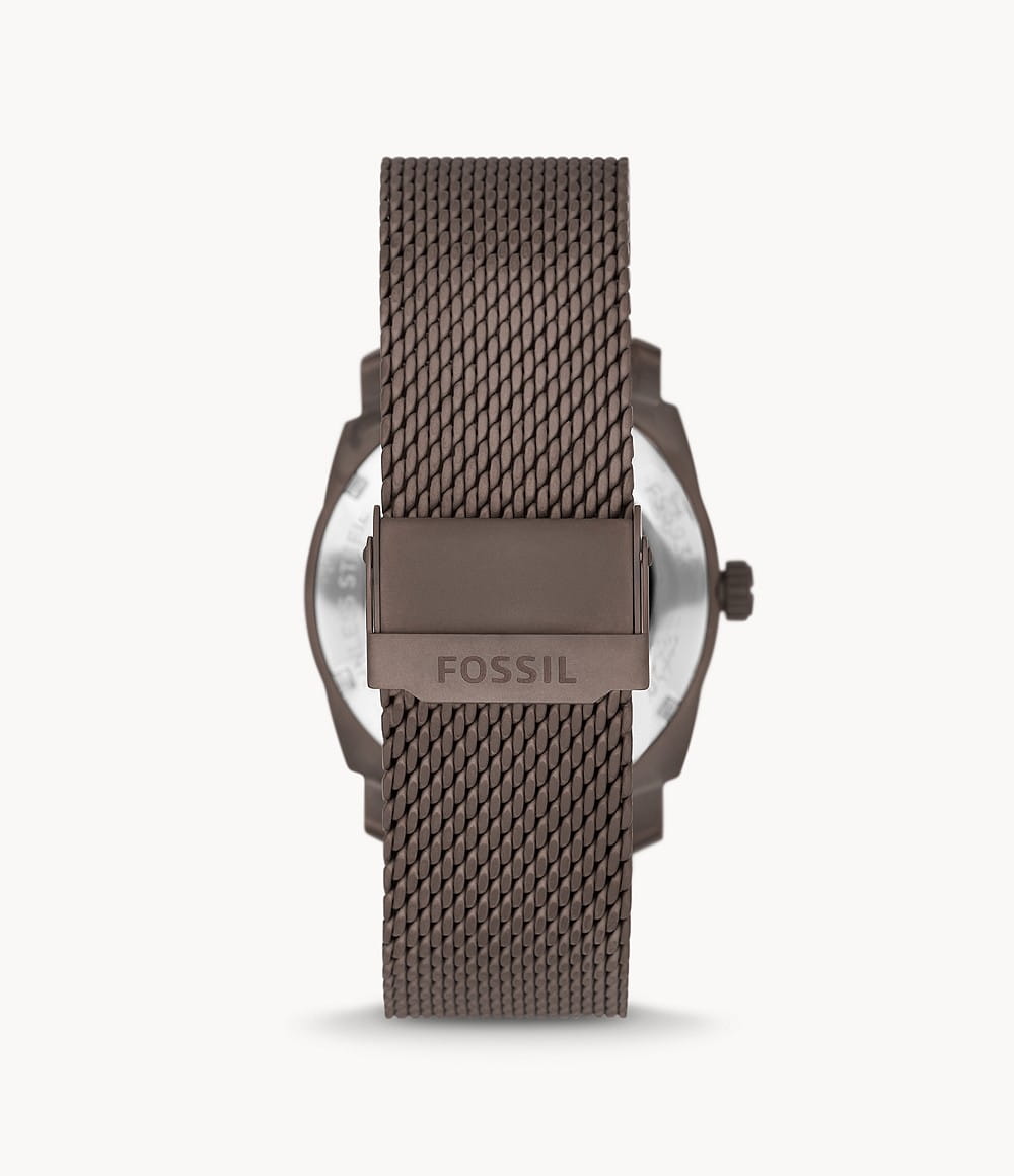 Fossil Fossil Machine FS5936,  сша мужские часы на браслете сталь с ip покрытием боковой вид