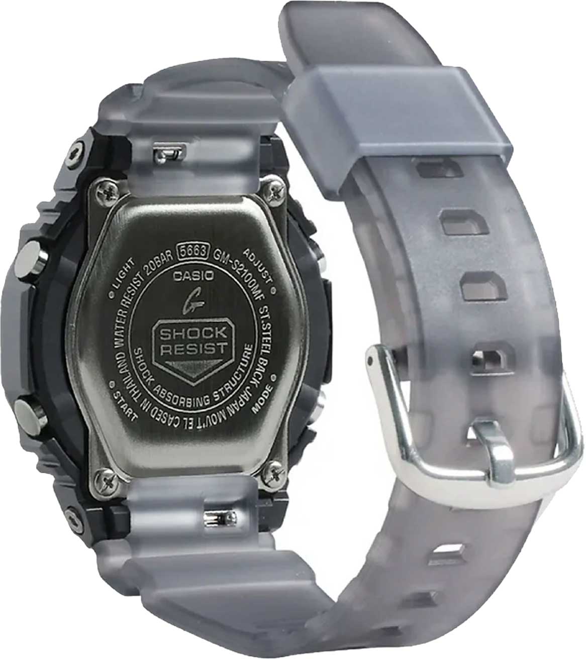 Casio Casio G-Shock GM-S2100MF-1A, g-shock япония женские часы на браслете пластик боковой вид