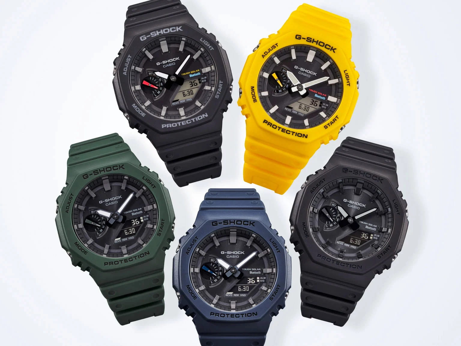 Casio Casio G-Shock GA-B2100C-9ADR (GA-B2100C-9A) — полный набор фото мужские часы япония