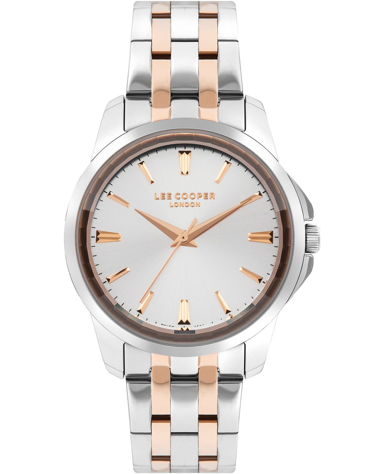 Lee Cooper Lee Cooper LC07683.530  LC07683.530 кварцевые женские часы серебристый циферблат, браслет нержавеющая сталь с ip-покрытием — вид спереди