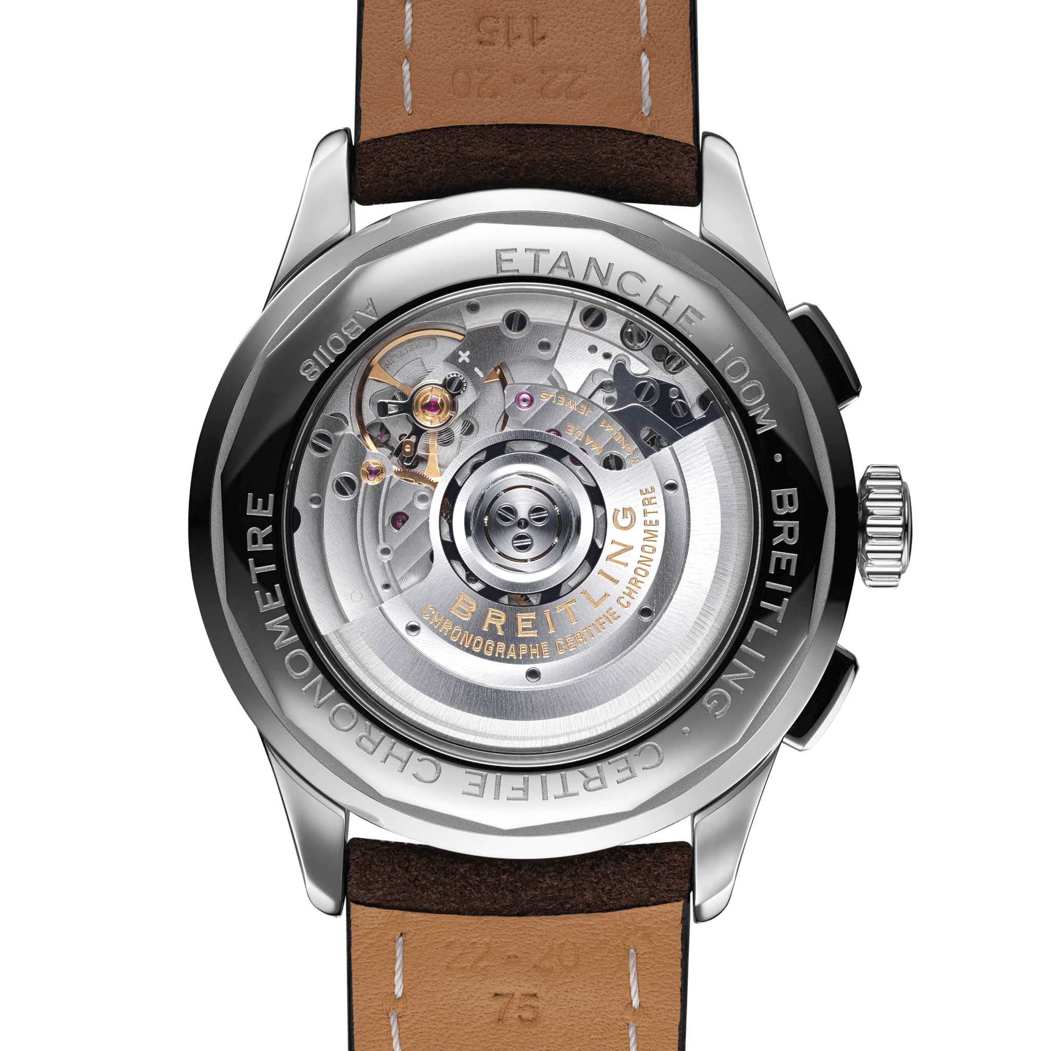 Оригинальные часы Breitling Breitling Premier B01 Chronograph 42 AB0118221C1X4 механические калибр механизма мануфактурный механизм breitling caliber b01 общий вид