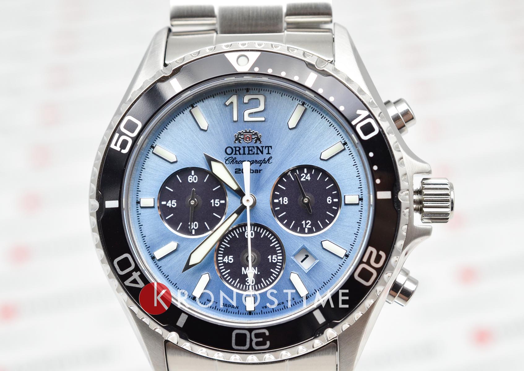 Orient Orient Chronograph RA-TX0206L (RN-TX0206L), chronograph япония мужские часы на браслете нержавеющая сталь боковой вид