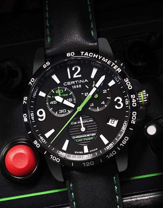 Certina Certina DS Podium Chronograph Lap Timer C034.453.36.057.02, ds podium швейцария мужские часы на браслете кожаный боковой вид
