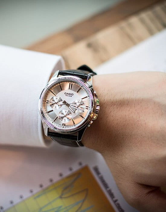 Casio Casio Collection MTP-1375L-7AVDF (MTP-1375L-7A), mtp япония мужские часы на браслете кожаный боковой вид
