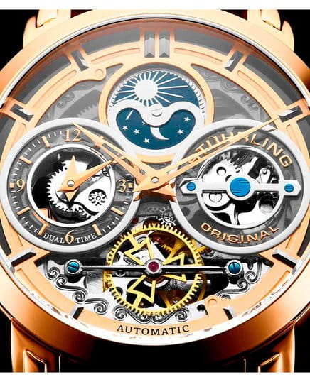 Stuhrling 371B.04 мужские часы застежка крупным планом