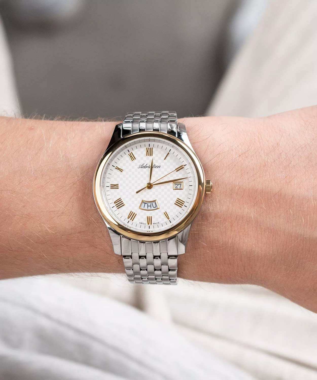 Adriatica Adriatica A1025.2163Q  - задняя крышка металл сталь корпуса, швейцария часы