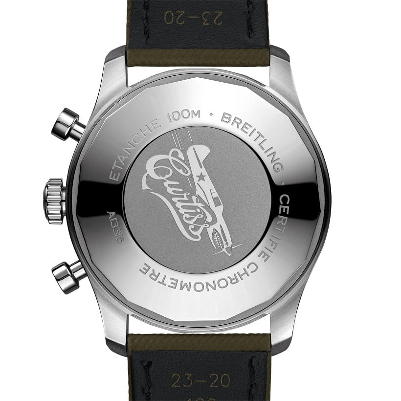 Оригинальные часы Breitling Breitling Aviator 8 Chronograph 43 Curtiss Warhawk A133161A1L1X2 механические калибр механизма breitling 13 общий вид