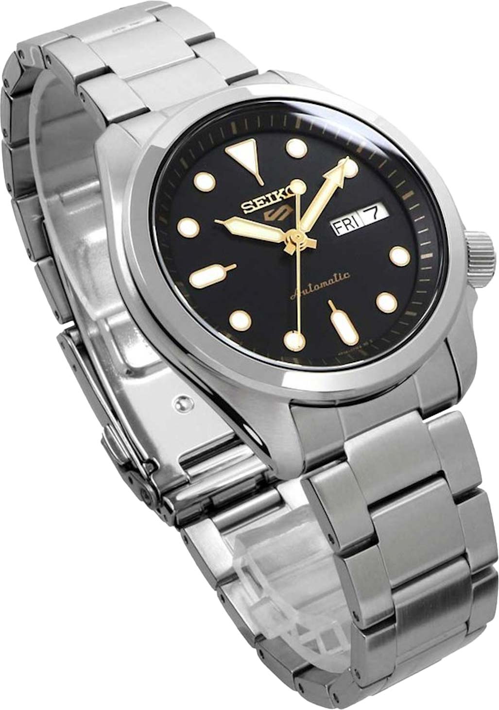 Seiko Seiko 5 Sports SRPE57K1S мужские часы черный циферблат на запястье