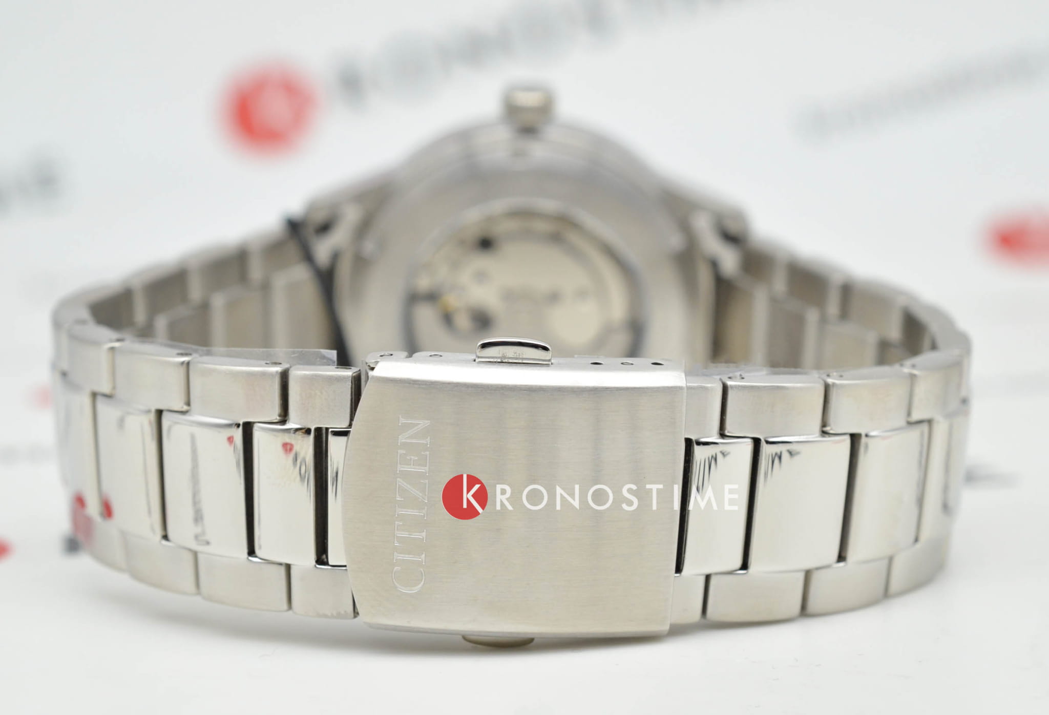 Citizen Citizen Automatic NJ0191-83A механические мужские часы часы крупный план серебристый циферблата