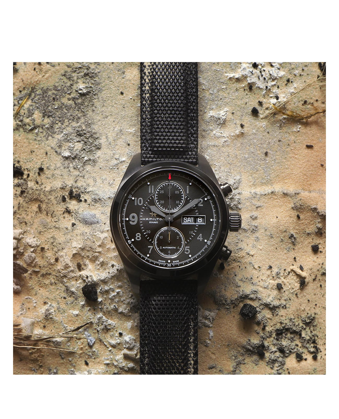 Hamilton Hamilton Khaki Field Auto Chrono H71626735  - задняя крышка металл сталь корпуса, швейцария часы